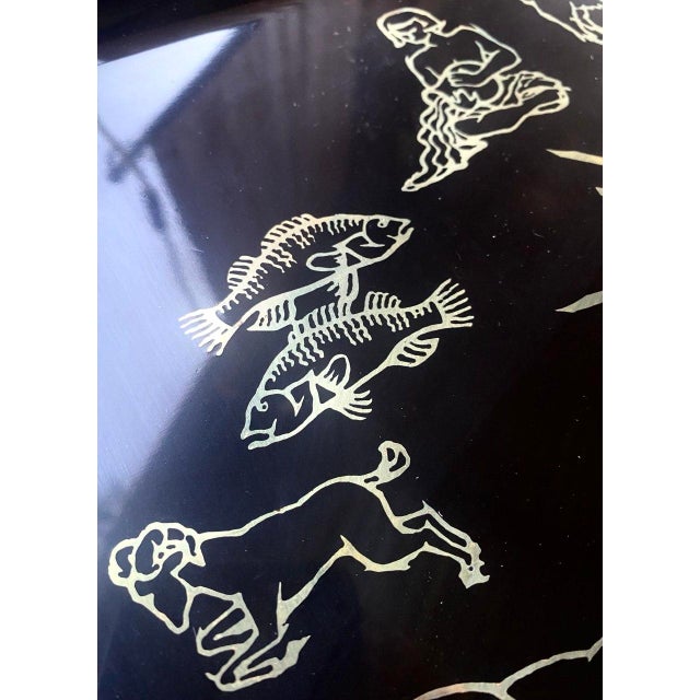 Celestial Zodiac Tray Vintage Couroc of Monterey | 12 Astrological Signs | Mid-Century California Design For Sale - Image 9 of 15