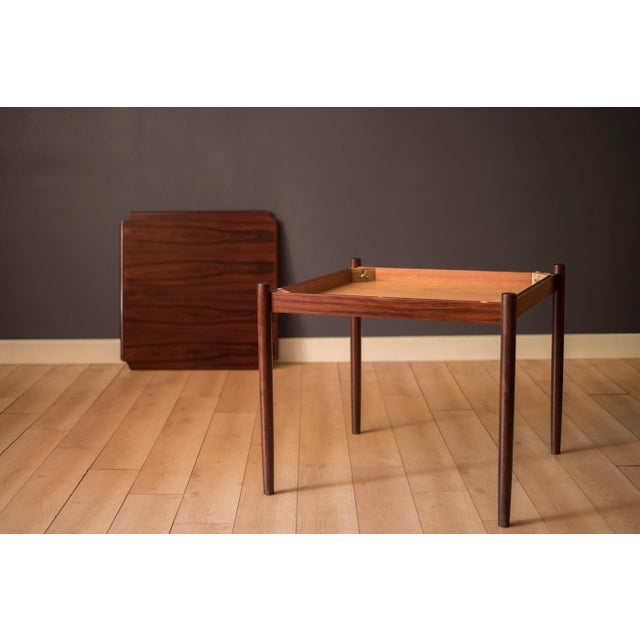 Mid-Century Modern Danish Modern Rosewood Flip Top Game Dining Table by Kibaek Møbelfabrik For Sale - Image 3 of 17