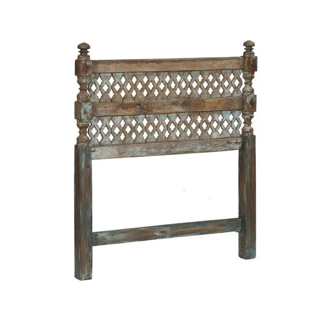 Antique Indian Carved Teakwood Panel Headboard Chairish