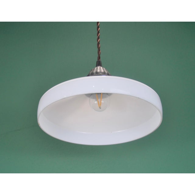 Art Deco White Opaline Lamp, 1920s For Sale - Image 6 of 12