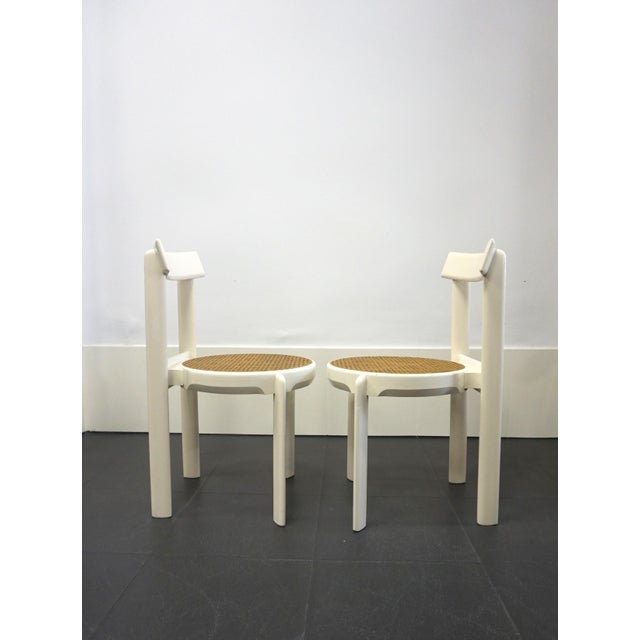 Italian White Lacquered Chairs, 1970s, Set of 4 For Sale - Image 4 of 12