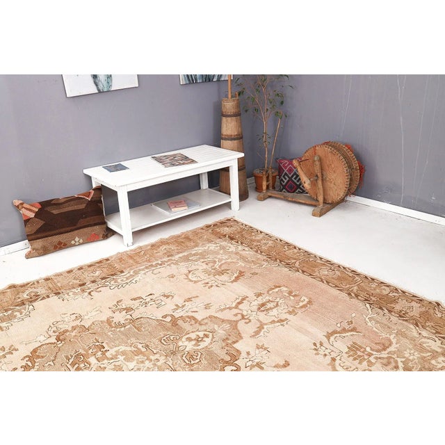 Mid 20th Century Large Vintage Washed Out Kars Rug For Sale In Los Angeles - Image 6 of 7