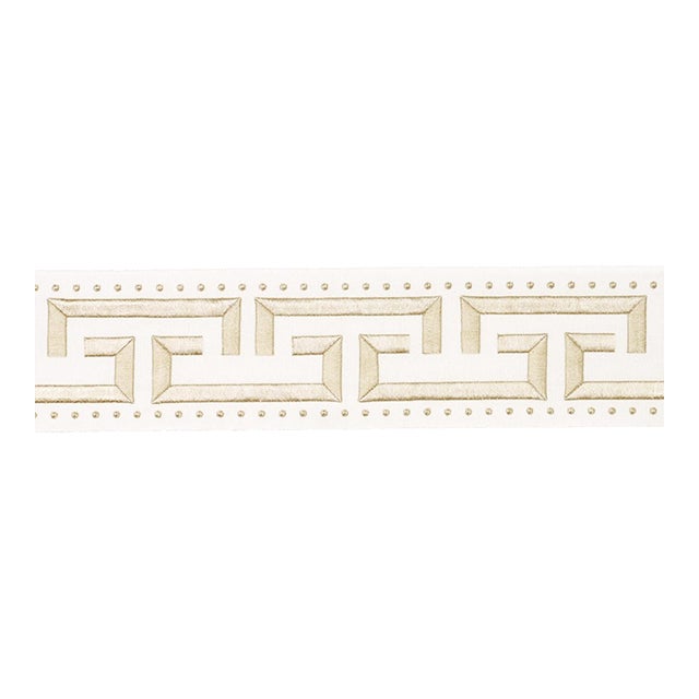 SAMPLE - Schumacher X Paloma Contreras Margo Fret Trim In Ivory For Sale