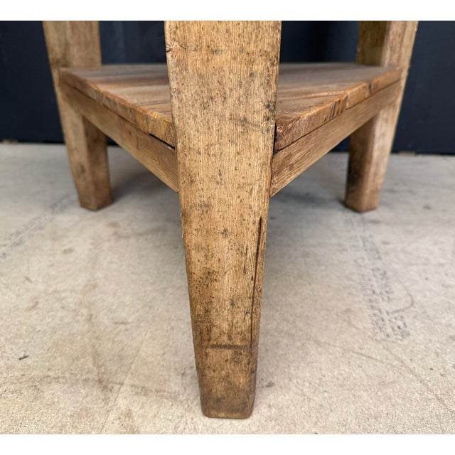 Wood Antique Pine Cricket Table, 1800 For Sale - Image 7 of 11