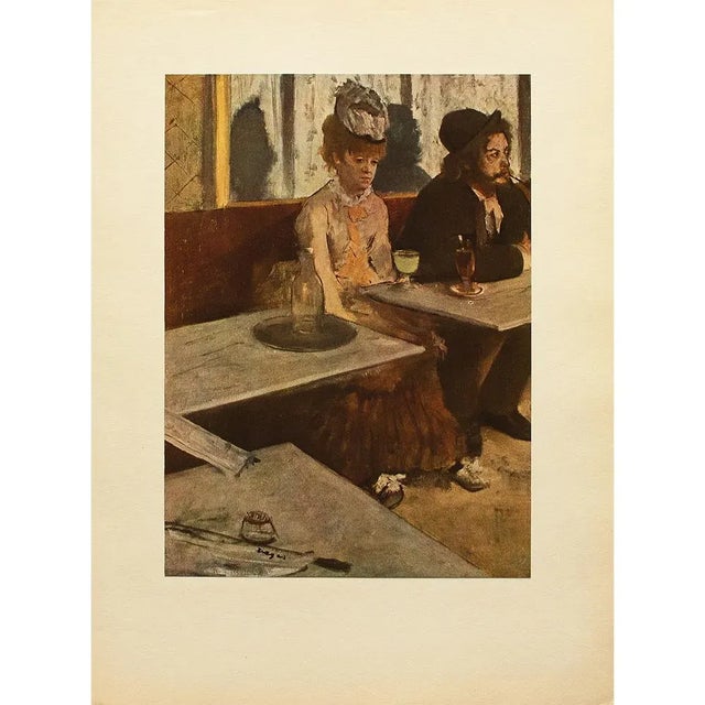 Paper 1940s After Edgar Degas "L'Absinthe" Vintage Full Color Print From Geneva For Sale - Image 7 of 8