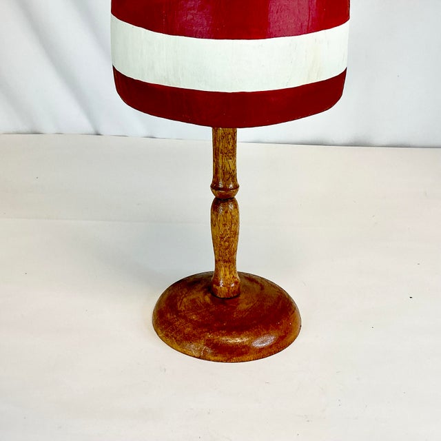 1980s Vintage Americana Patriotic Flag Paper Mache Dress Form Mannequin Centerpiece Holiday Accent - 4th of July For Sale - Image 11 of 14