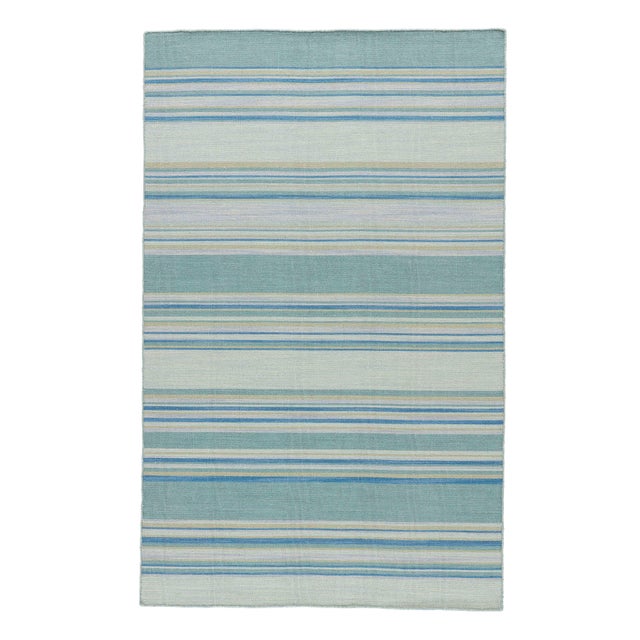 Jaipur Living Kiawah Handmade Striped Blue/ Turquoise Area Rug - 8′ ×