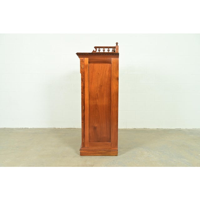 Herter Brothers Style Antique Eastlake Victorian Carved Walnut and Burl Wood Highboy Dresser, Circa 1880s For Sale - Image 15 of 17