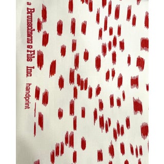 Brunschwig and Fils “Les Touches” Red 3 Yards For Sale