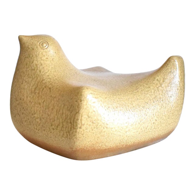 Mid-Century Large Pottery Bird Sculpture For Sale