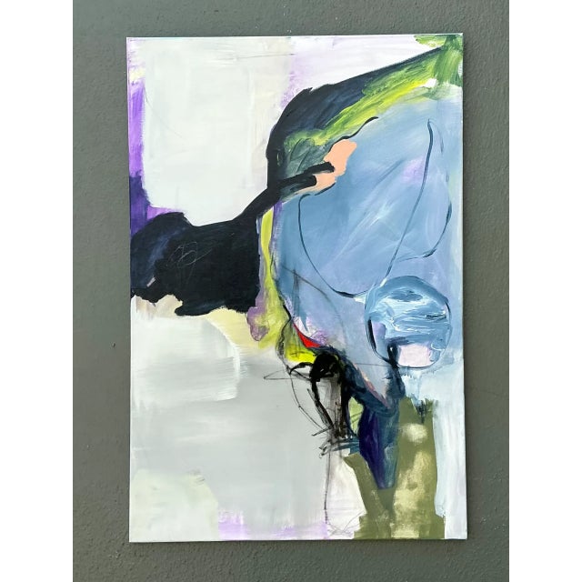 Vintage Abstract Expressionist Oil Painting on Canvas For Sale - Image 11 of 12