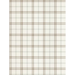 The House of Scalamandré Ezra Plaid Wallpaper, Mocha For Sale