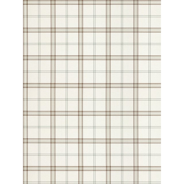 The House of Scalamandré Ezra Plaid Wallpaper, Mocha For Sale