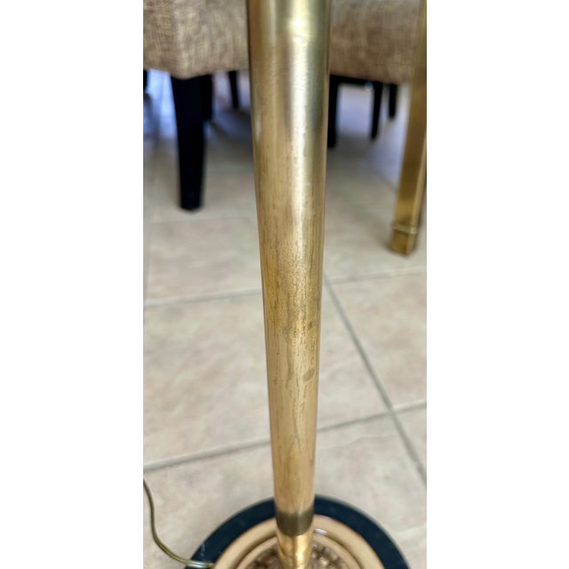 Vintage French Directoire Style Solid Brass & Marble Floor Lamp For Sale - Image 10 of 16