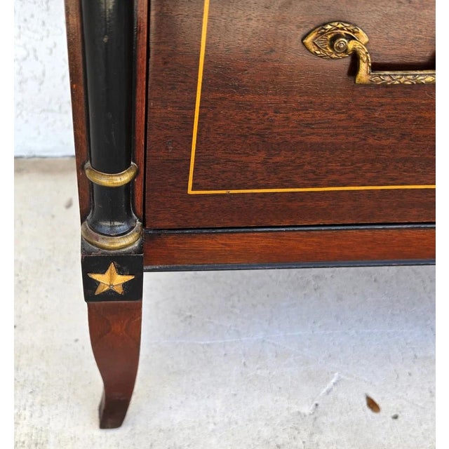 Rway Mid Century French Empire Highboy Dresser For Sale - Image 18 of 18