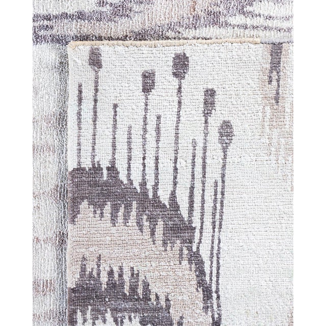 2010s Modern, One-of-a-Kind Hand-Knotted Area Rug - Ivory, 9' 2" x 11' 9" For Sale - Image 5 of 8
