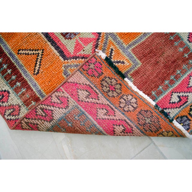 1970s Vintage Hand-Knotted Narrow Runner - 2′1″ × 14′2″ For Sale - Image 13 of 15
