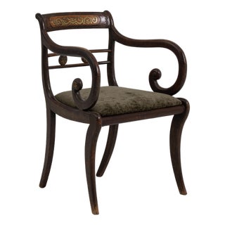 19th Century Regency Sabre-Leg Armchair For Sale