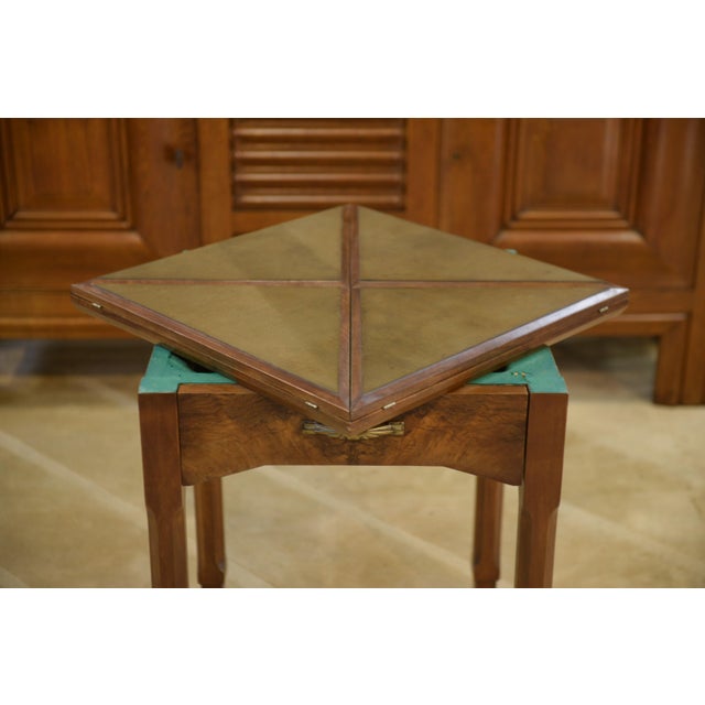 Art Deco Walnut Games Table, 1930s For Sale - Image 3 of 11