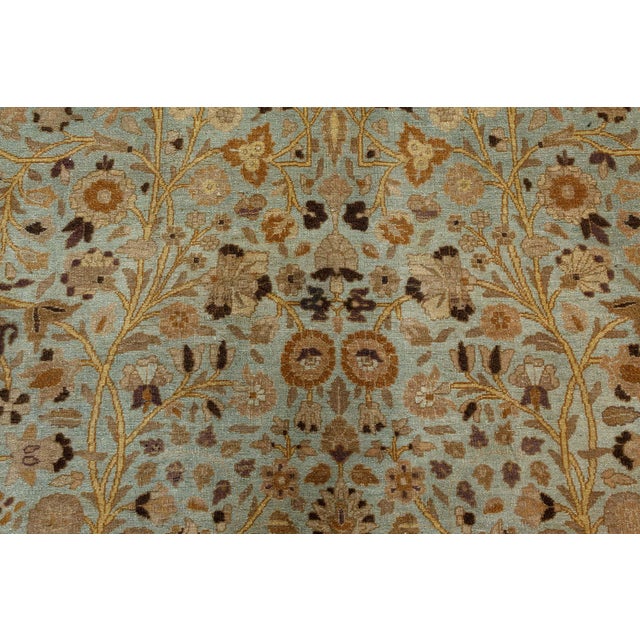 1930s 1930s Persian Tabriz Rug in Blue, Brown, Gold For Sale - Image 5 of 8