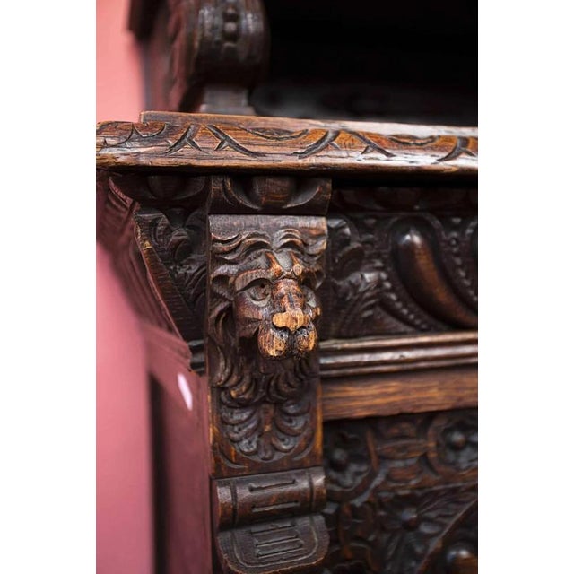 Neo-Renaissance Cabinet in Oak For Sale - Image 6 of 9