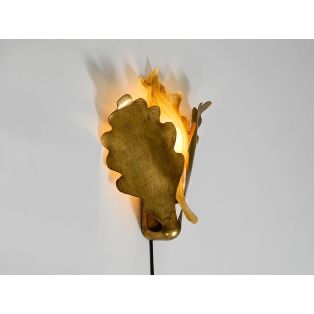 Vintage Gold-Plated Glass and Metal Wall Lamp by Banci Firenze, Italy, 2000s For Sale - Image 6 of 18