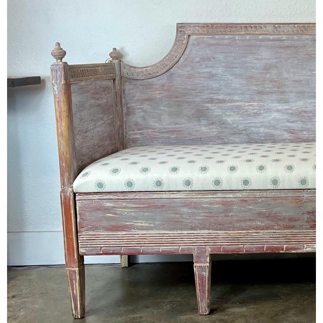 19th Century 19th Century Swedish Gustavian Style Sofa For Sale - Image 5 of 9
