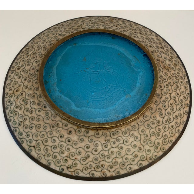 Japanese Meiji Cloisonné Charger, Decorative Dish or Bowl A beautiful example of Japanese Meiji-style cloisonné...