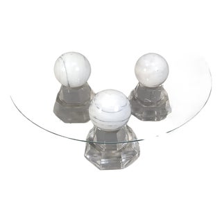 Marble Sphere Coffee Table from Roche Bobois, 1980s For Sale
