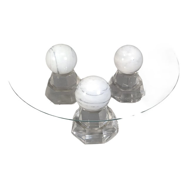Marble Sphere Coffee Table from Roche Bobois, 1980s For Sale