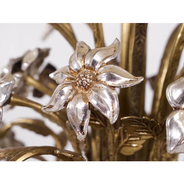 Table Lamp in Brass and Silver-Plated Metal, 1970s For Sale - Image 4 of 7