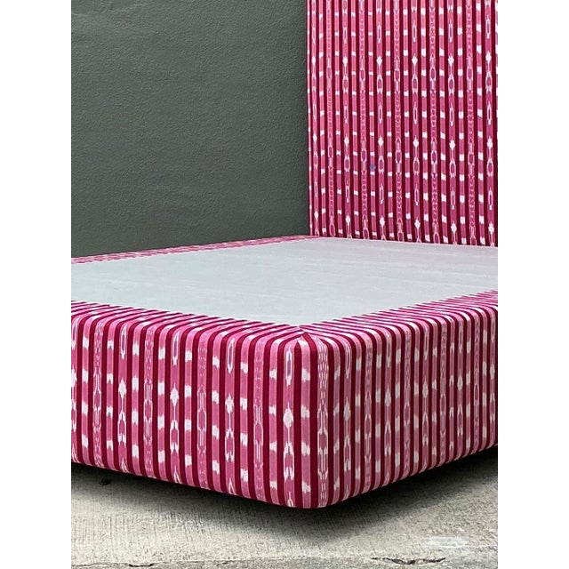 Vintage Custom Queen Platform Bed in Scalamandre “Jakarta”: For Sale - Image 9 of 12