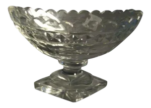 1790 George III Anglo Irish Lead Crystal Cut Glass Footed Compote