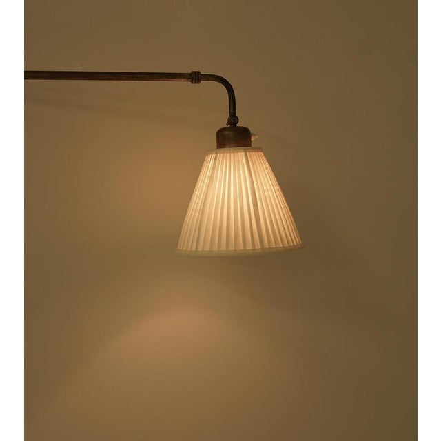 Metal Mid-Century Scandinavian Swivel Arm Wall Lamp, 1940s For Sale - Image 7 of 8
