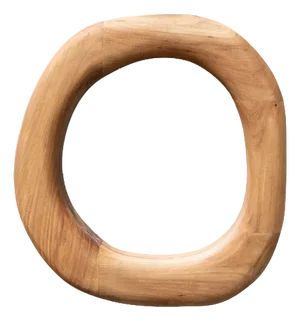 Jeu Des Left Eye Timber Hardwood Wall Mirror by Marco Calhau