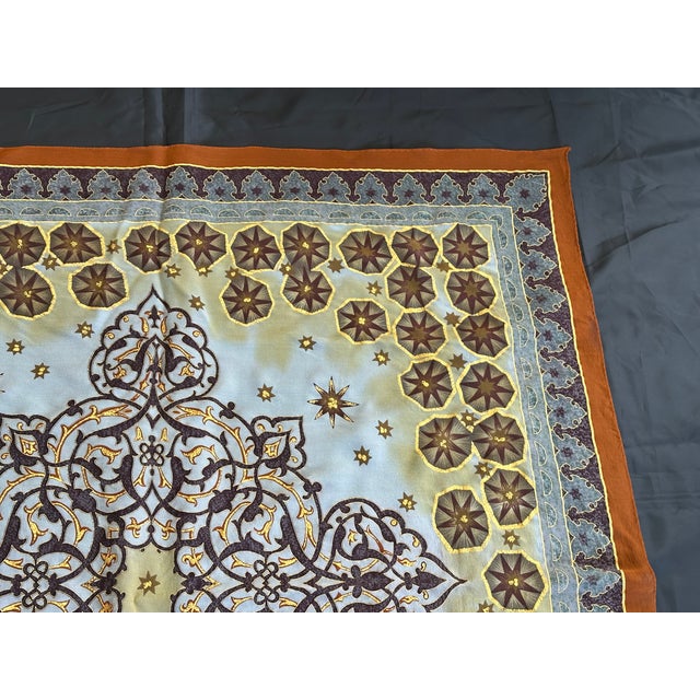 1990s Vintage Silk Scarf Designer Textile For Sale - Image 5 of 12