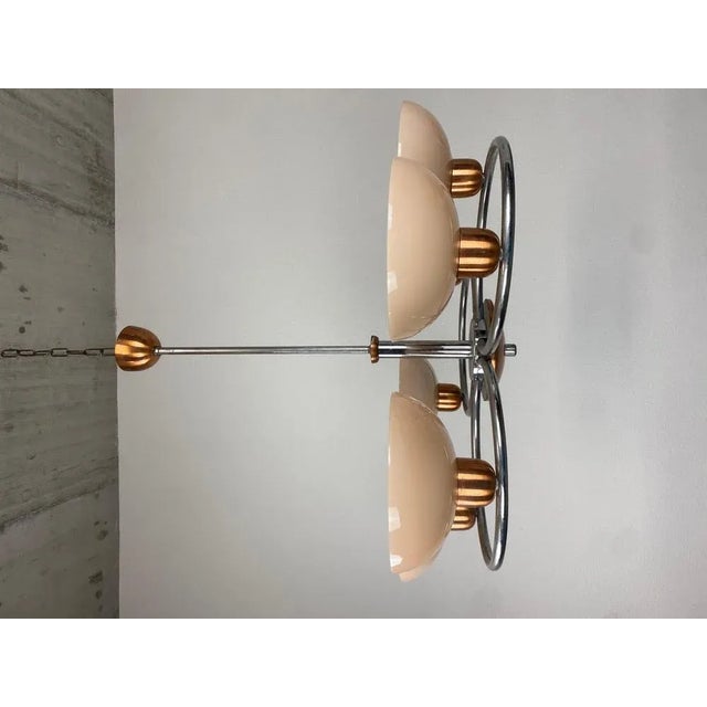 Pink Art Deco Pink Chandelier, 1930s For Sale - Image 8 of 10