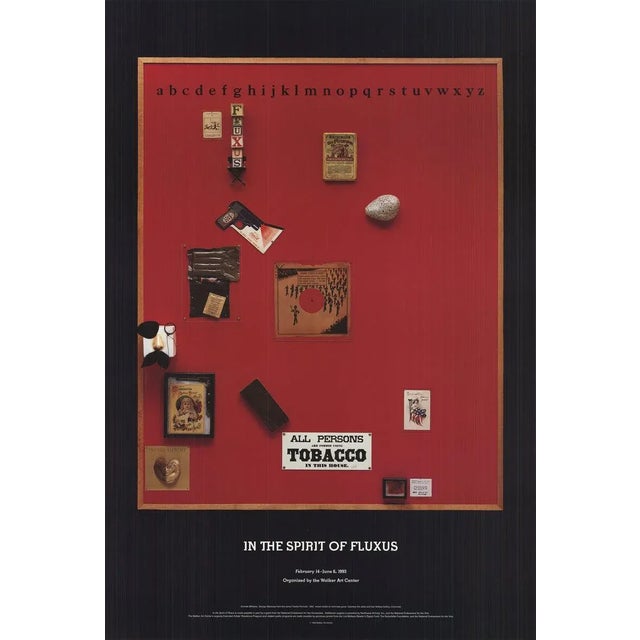 1993 Emmett Williams 'George Maciunas from the Series Twelve Portraits' Red,Black Offset Lithograph For Sale - Image 4 of 4