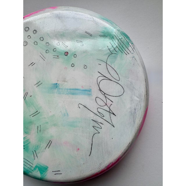 Hand Painted Wood Bowl For Sale - Image 10 of 12