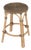 Tobias 24 in. Seat Height Round Rattan Backless Counter Stool, Khaki Brown For Sale