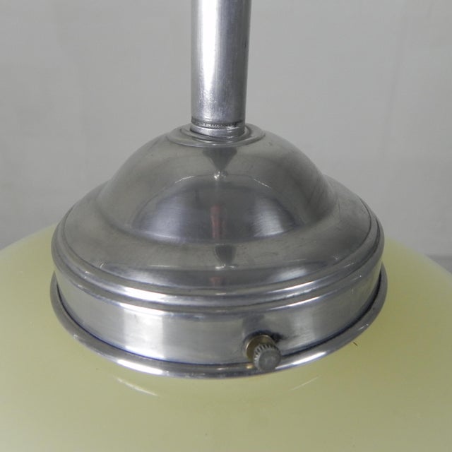 Art Deco Pendant Lamp with Marbled Glass Shade, 1930s For Sale - Image 11 of 15