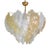 1970s Art Deco Amazing Large Size Murano Glass Clear and Orange Leaves Chandelier For Sale