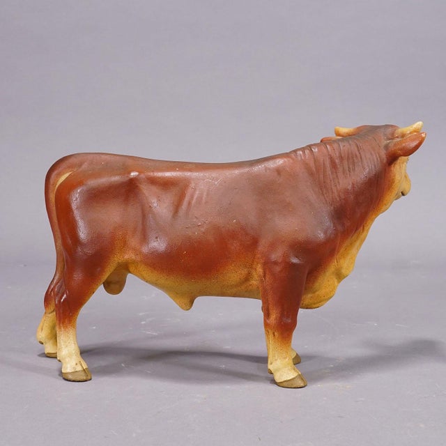 1950s Antique Butchery Window Decoration of an Ox , Germany 1950s For Sale - Image 5 of 6