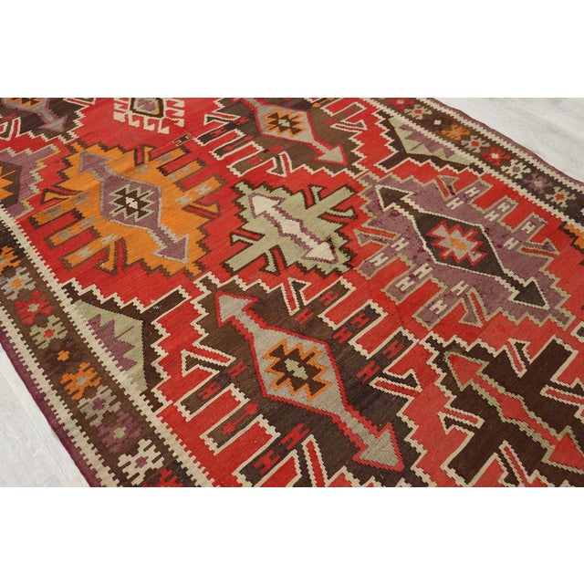 Caucasian Kilim Rug, 1920s For Sale - Image 16 of 18