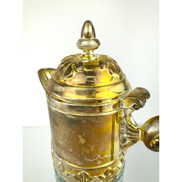 1960s Mid-Century Italian Cut Glass and Silverplate Claret Jug For Sale In Little Rock - Image 6 of 16