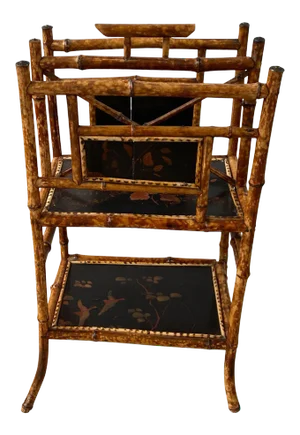 19th Century Bamboo and Lacquer Canterbury Music Stand