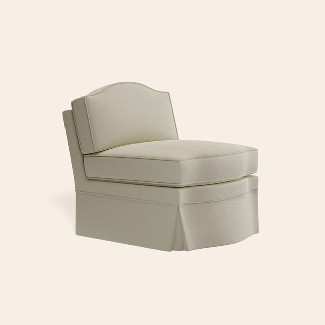 Textile Nougat Boucle Felix Slipper Chair by Ceraudo For Sale - Image 7 of 7