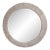 White Wash Round Wicker Wall Mirror For Sale