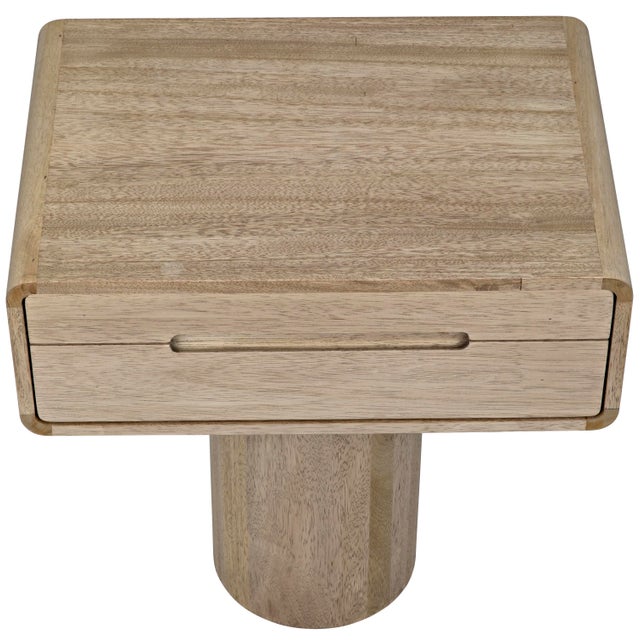 Contemporary NOIR Langford Side Table in Washed Walnut For Sale - Image 3 of 9