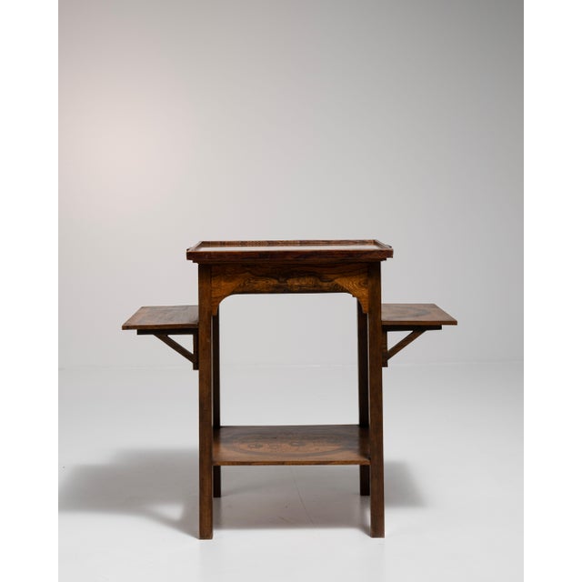 1910s France Art Deco Brown Wood Side Table For Sale - Image 14 of 14
